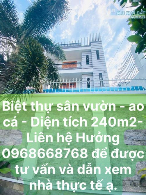 BIỆT THỰ SÂN VƯỜN 240M² NGANG 12M – AO CÁ – 1 TRỆT 3 LẦU – TÂN THỚI HIỆP Q12
