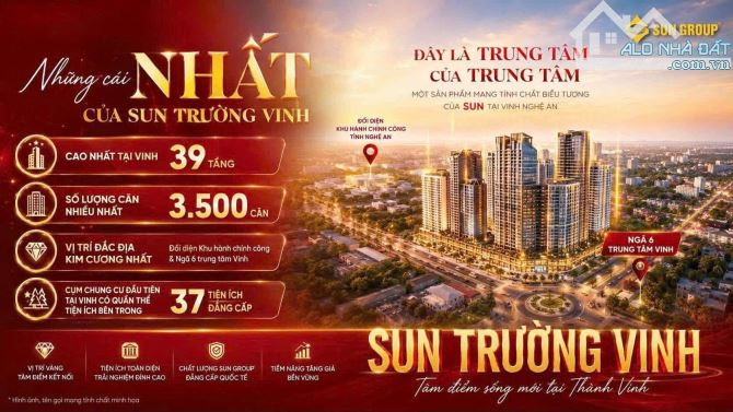 Sở hữu Căn hộ Sun Trường Vinh, Căn hộ cao cấp đầu tiên tại Trung tâm Vinh, Nghệ An