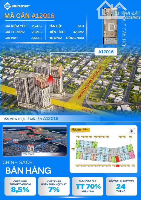 🔥 STUDIO CORA TOWER – TTS CHỈ 2,221 TỶ! 🔥