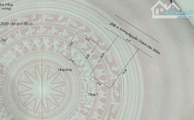 Hàng rẻ : Giá tốt Nhà 2 tầng Kiệt Oto 108 Nguyễn Chánh. S=55m2 ngang 5.2m Giá: 3.05 tỷ