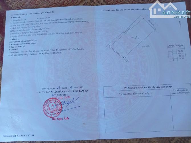CHÍNH CHỦ BÁN GẤP LÔ ĐẤT TRỒNG CÂY LÂU NĂM ĐẸP TẠI- (TAM PHÚ-TAM KỲ)