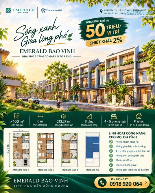 🌿 EMERALD BAO VINH – CHỐN AN YÊN GIỮA NHỊP SỐNG PHỒN VINH