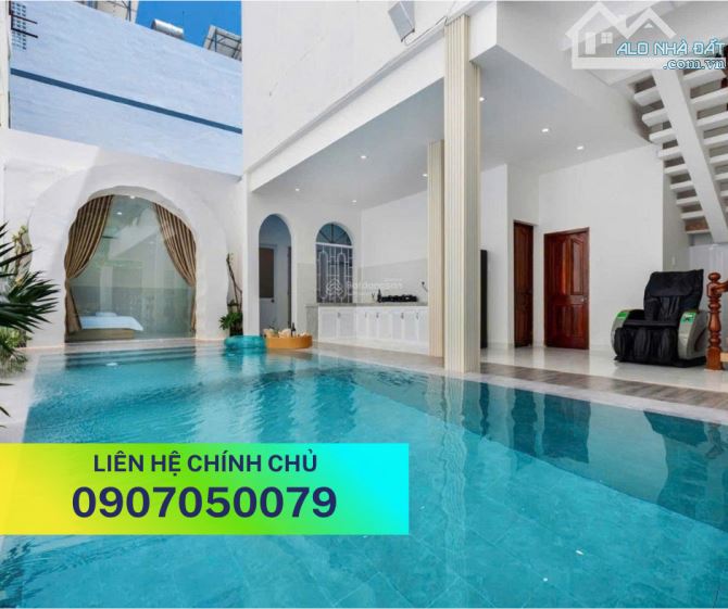 BÁN BIỆT THỰ HỒ BƠI 2 LẦU – MẶT TIỀN ĐƯỜNG 30M – CÁCH BIỂN BÃI SAU 100M VŨNG TÀU DT 190M2