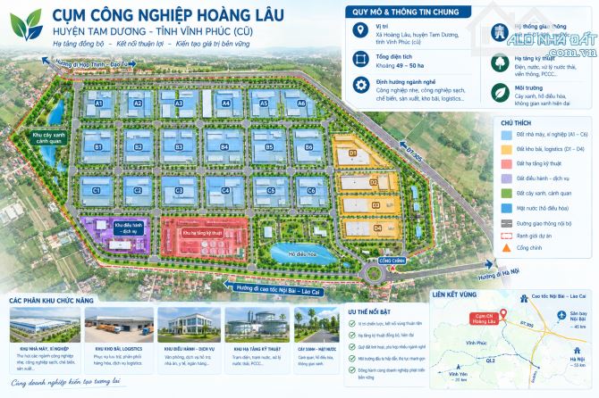 Sở hữu ngay đất sản xuất tại cụm công nghiệp Hoàng Lâu Vĩnh Phúc, giá cực hấp dẫn