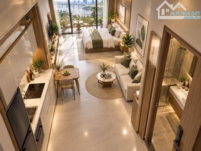 Chỉ 1,989 tỷ - Căn studio sân vườn mặt biển cuối cùng tòa F2 Sun Four Towers Đà Nẵng