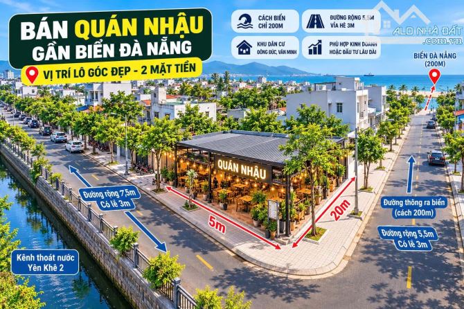 BÁN NHÀ CẤP 4 LÔ GÓC YÊN KHÊ 2, THANH KHÊ, ĐÀ NẴNG – 100M2 5x20M, ĐƯỜNG 7.5M – GẦN BIỂN