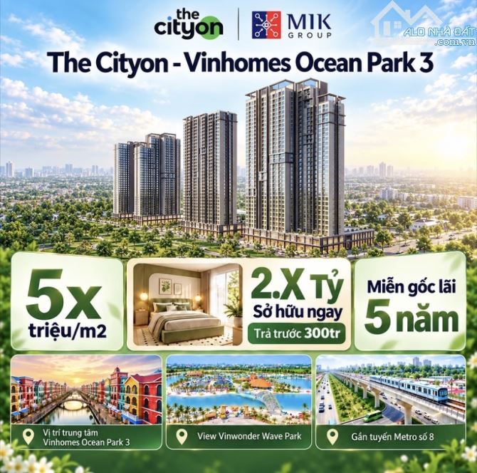 Toà A2 The Cityon Nhận Booking tặng 100tr giá Rumor 5x triệu/m2 và chiết khấu 13%