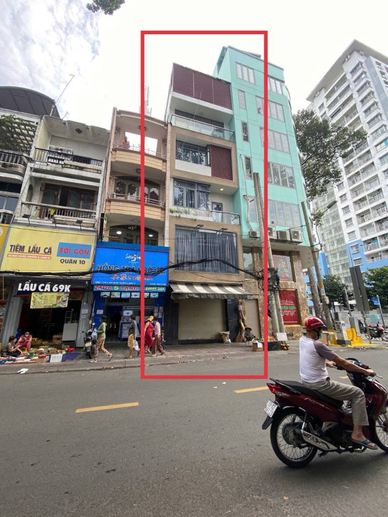 BÁN NHÀ MẶT TIỀN NGÔ QUYỀN, QUẬN 10, NGANG 5X10M 6 TẦNG, GIÁ CHỈ 21.5 TỶ