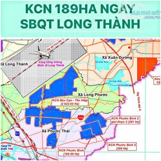 Chuyển nhượng Từ 1ha đến 20ha đất trong kcn Phước Bình Long Thành Đồng Nai Giá Tốt