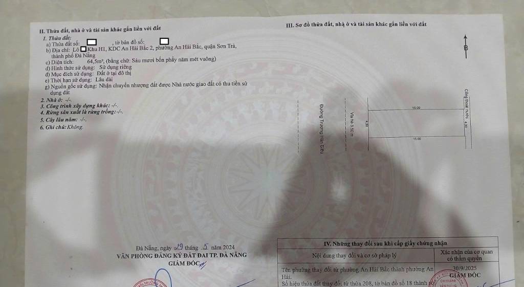 Bán đất Nhân Hòa 6 Hòa Xuân Cẩm Lệ, dt 100m² gần công viên sổ đỏ giá 4,15 tỷ