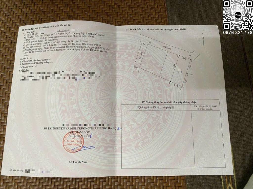 Bán lô đất sát KCN Phú Nghĩa Chương Mỹ, thông ô tô, dt 62m2, giá chỉ 2 tỷ