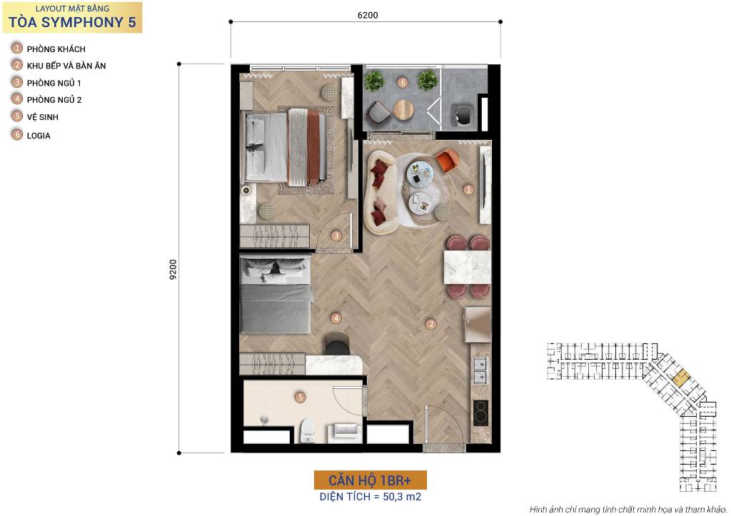 Bán nhanh căn hộ 1PN+ tại Sun Symphony Residence, tòa tháp đắt giá bên bờ sông Hàn, chỉ 85tr/m2