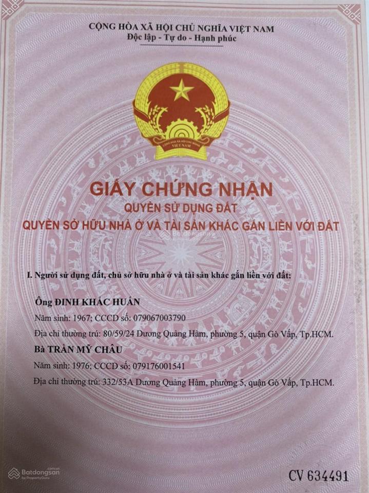 Mặt tiền phan văn trị cityland phường 10, chỉ 30 tỷ đang cho 75tr/th thông tin thật 100%