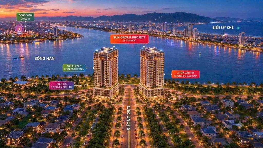 Bán căn hộ S Light Tower Đà Nẵng 59m2 2PN 1WC hướng Đông Nam giá 3,3 tỷ