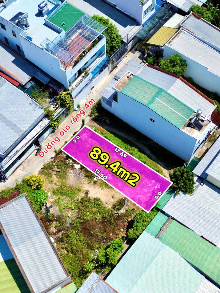 Bán đất hẻm oto Lương Đình Của, Nha Trang, 89m2 full tiện ích, giá đầu tư