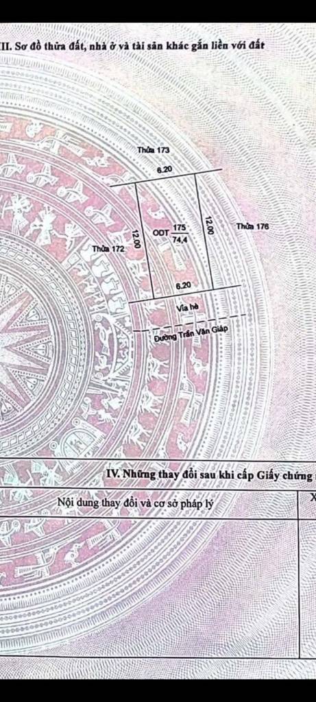 Bán đất mặt đường Trần Văn Giáp Hải Dương, 74.4m², mặt tiền 6.2m, hướng Nam, giá 5.2 tỷ