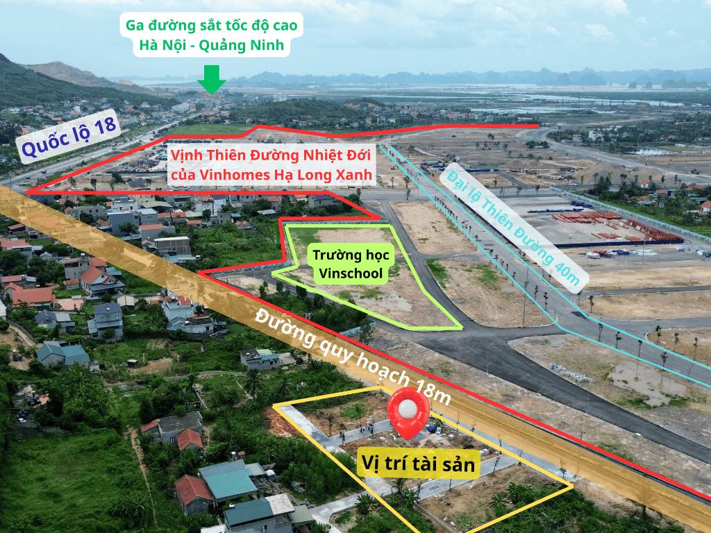 BÁN ĐẤT THỔ CƯ ĐẠI YÊN, ĐÓN QUY HOẠCH MỞ RỘNG ĐƯỜNG 18M, SÁT VIN HẠ LONG TIỀM NĂNG TĂNG GIÁ TỐT