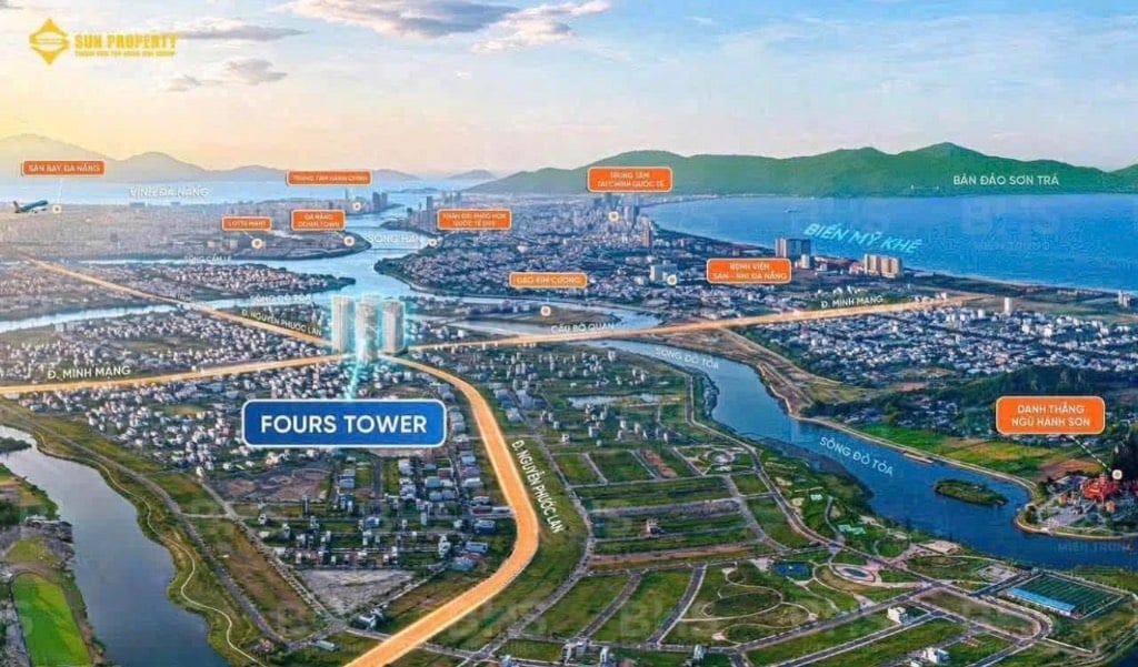 Bán căn hộ Four S Tower Đà Nẵng, 45-48m² 1PN+, tầng cao, giá từ 3.07 tỷ