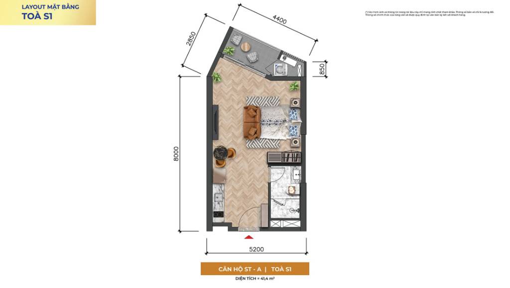 Bán nhanh căn hộ 1PN+ tại Sun Symphony Residence, tòa tháp đắt giá bậc nhất bên bờ sông Hàn