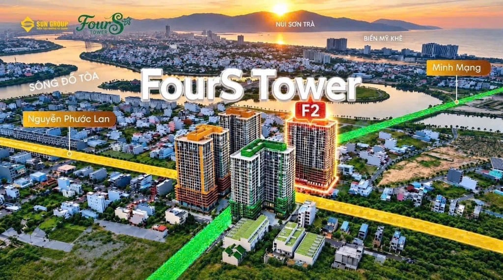 Bán căn hộ Sun Fours Tower Đà Nẵng, 52m² 2PN 2WC, nội thất cơ bản, giá 3.6 tỷ