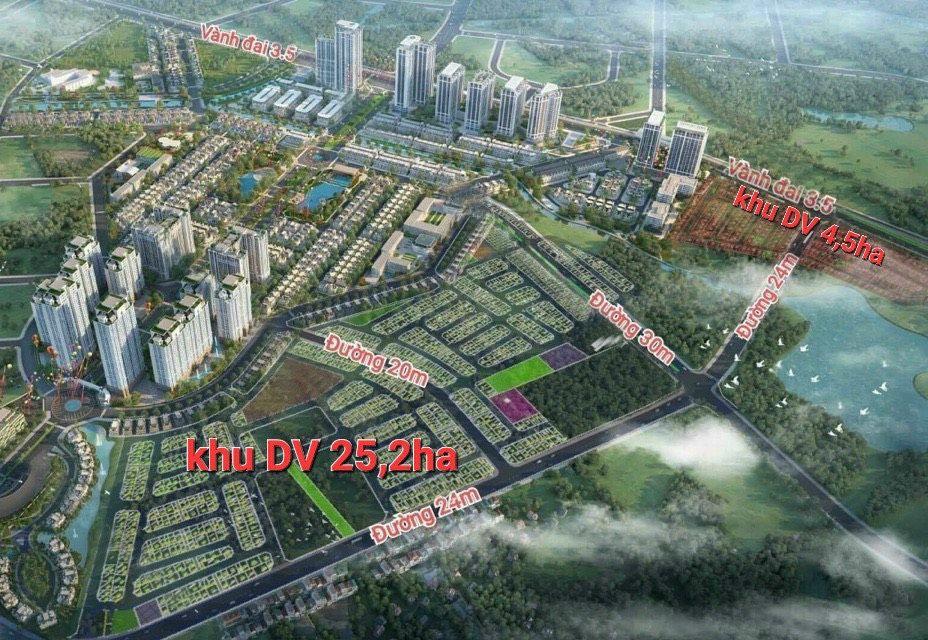 - Bán lô đất sổ đỏ 1050 có diện tích 130,9m đường rộng 16,5m ở khu đất dịch vụ 25,2ha Vân Canh