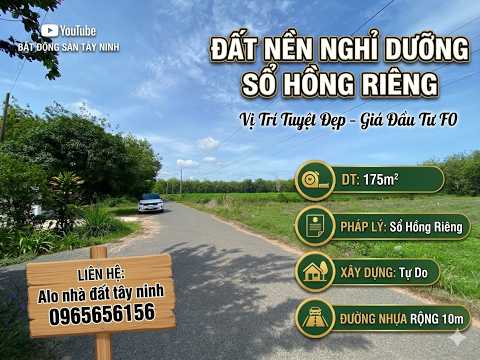 Đất thổ cư giá ngộp 220 triệu hết đất, đường nhựa tại Tây Ninh 5m x35m
