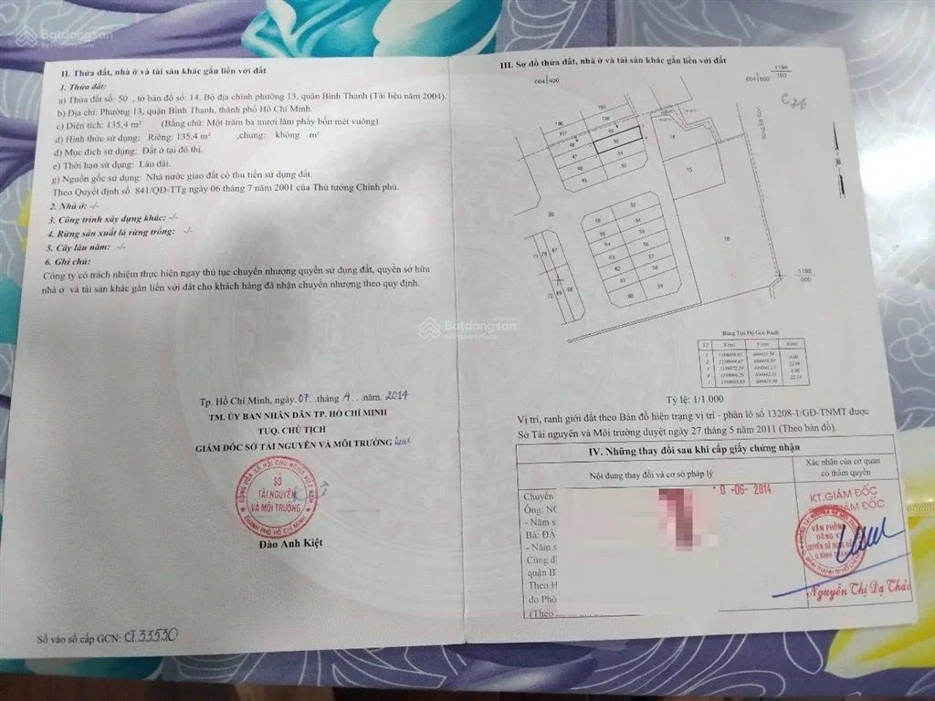 Bán đất 144/47 bình lợi, dt 6x23m (135m2) giá 11,9 tỷ thương lượng