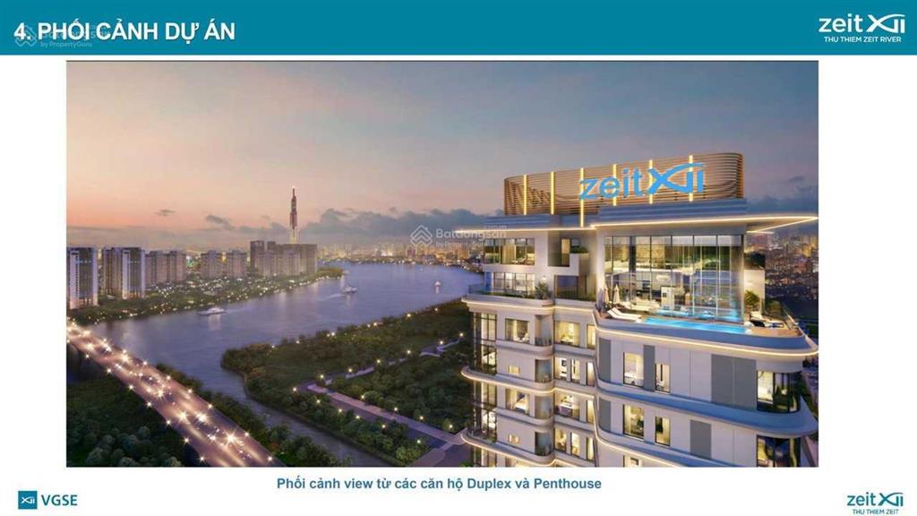 Bán căn hộ penthouse zeit xii thủ thiêm thủ thiêm zeit river lầu 24 loại 2 tầng
