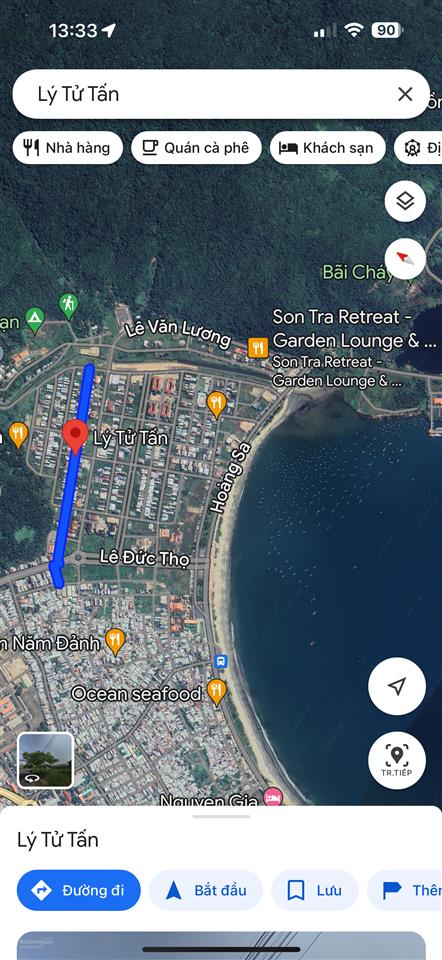 Bán đất mặt tiền đường 7m5 lý tử tấn, gần núi sơn trà dt dt 100m2, vị trí đẹp