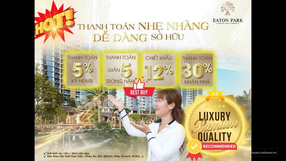 Chủ nhà Eaton Park - bán gấp nhà đi Mỹ - căn góc 2PN - view Landmark 81