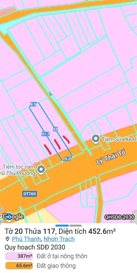 Chính chủ gửi bán lô đất hẻm bê tông 5m đường thông với vành đai 3