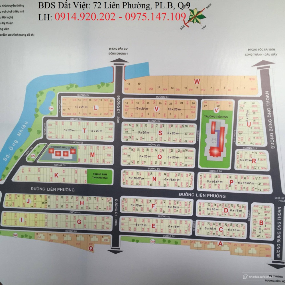Bán đất nền dự án Sở Văn Hóa Thông Tin, P.Phú Hữu, TP Thủ Đức, 1 số nền sổ đỏ