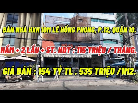 Chính chủ bán biệt thự lõi trung tâm quận 10 diện tích cực lớn 288m2