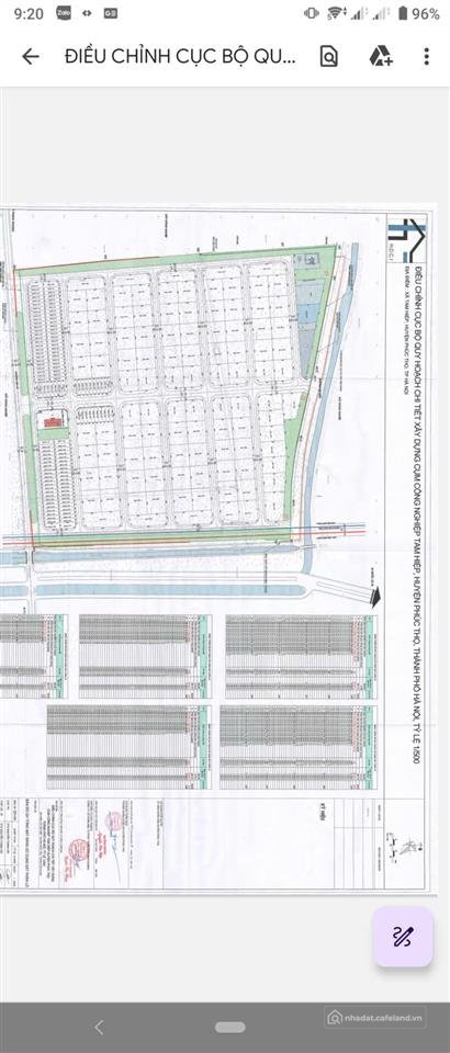 Bán kho, nhà xưởng: Bán đất cụm công nghiệp tam hiệp phúc thọ dt 1000m2 giá 12tr