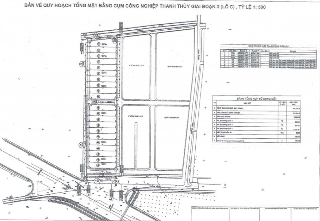 Bán kho, nhà xưởng: Cần bán 1000m2 đất công nghiệp ccn làng nghề thanh thùy, tha