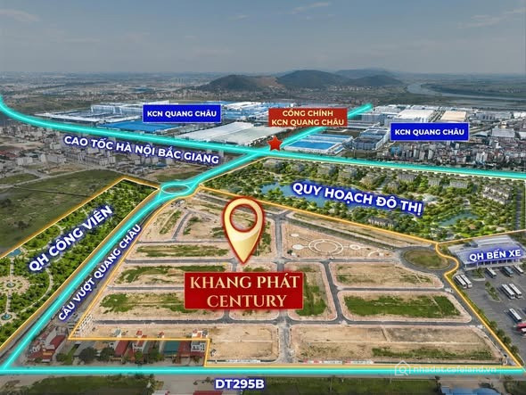 Bán đất nền Khang Phát Century Việt Yên cạnh KCN Quang Châu, DT 96m² - 100m2