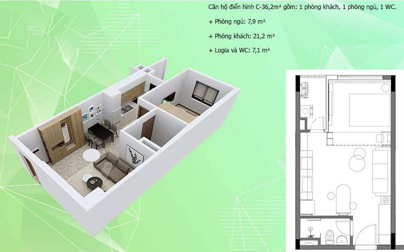 Sở hữu ngay căn hộ B2.6-14 Tháp B2 HUD Đồng Văn tầng 6 - 36.2m² giá cực tốt