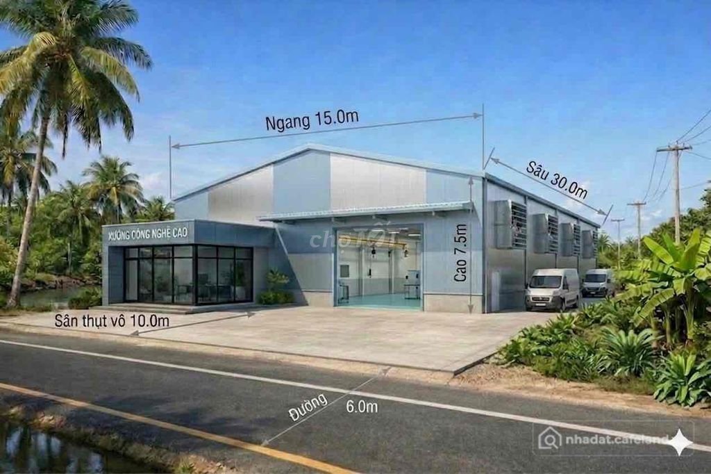 Cho thuê văn phòng: Văn phòng: Kho xưởng 15x30m Châu Thành – Thiết kế "may đo” t