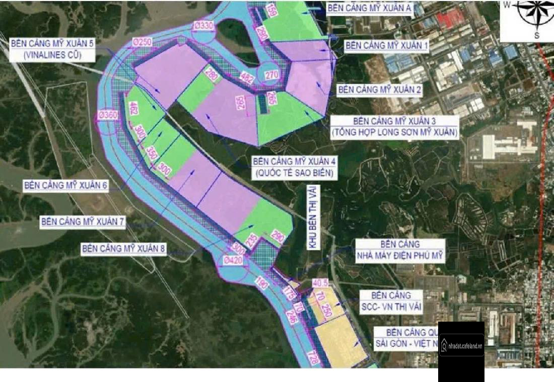 M&A Cảng Mỹ Xuân, BRVT (P. Phú Mỹ Tp.HCM) DT: 50ha