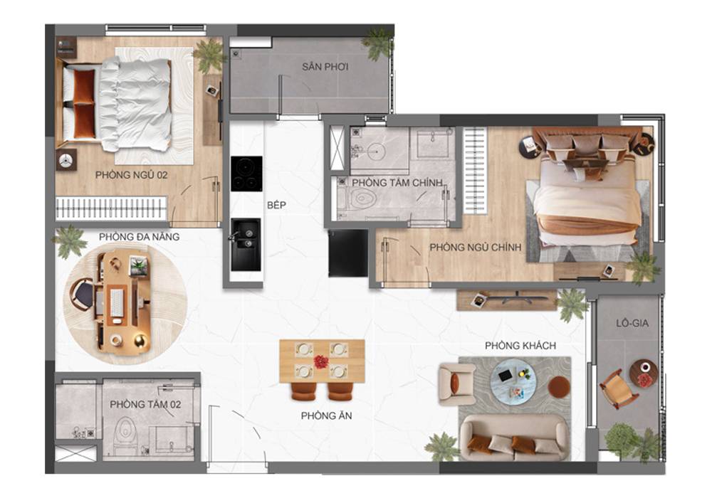 Chỉ Cần 10% Nhận Nhà! Căn Hộ 1 Phòng Ngủ Persa Place Sát Sân Bay Long Thành, Diện Tích 40.0m2 Đẹp Nhất Dự Án
