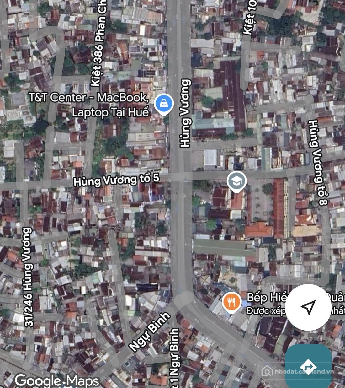 Nhà riêng: Cho thuê nhà hùng vương tp huế 9x25m- 2 tầng