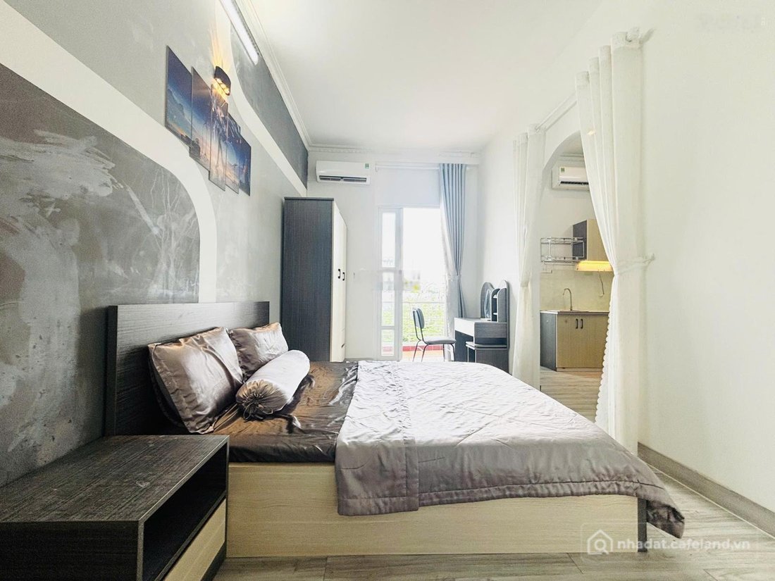 Phòng trọ: Phòng studio 45m2 đặng văn ngữ phú nhuận ban công full nội thất máy g