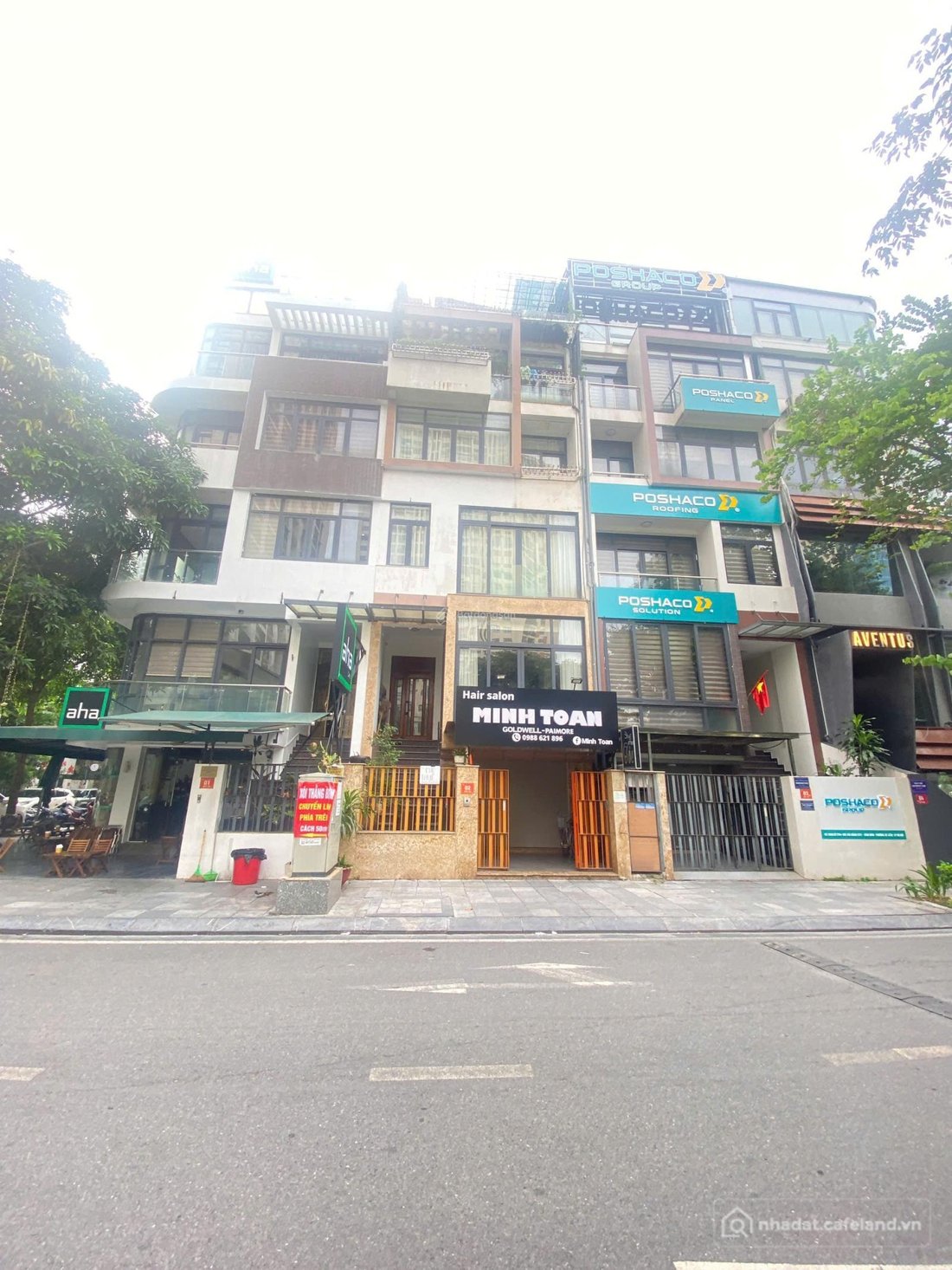 Mặt bằng: Cho thuê MBKD tầng 1 HD Mon Hàm Nghi Mỹ Đình DTSD 90m2 trần sàn điều h