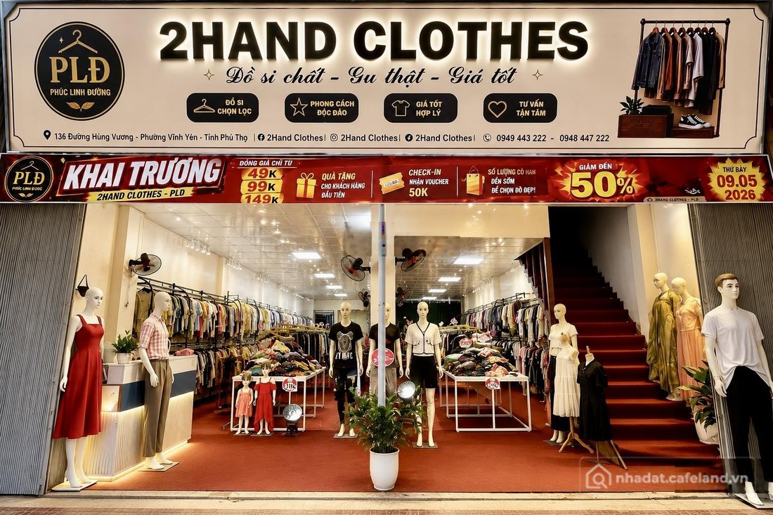 Mặt bằng: Cho thuê mặt bằng kinh doanh 136 Hùng Vương, Vĩnh Yên 25tr/tháng