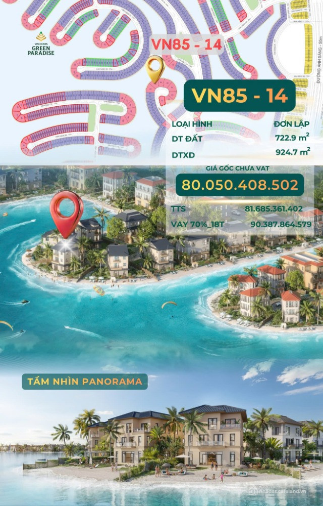 Biệt Thự Compound VN85-14 Cần Giờ Đông Nam 722m² Đón Trọn Gió Biển