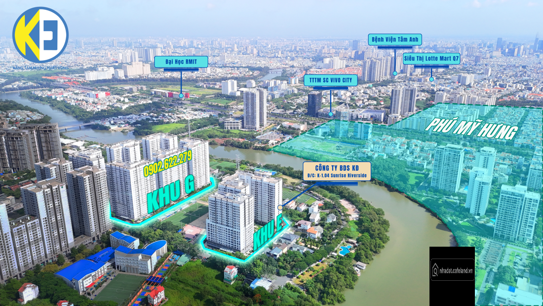 CẦN BÁN CĂN HỘ SUNRISE RIVERSIDE – NHÀ BÈ - Tháp H view sông 70 m2 giá 5.4 tỷ