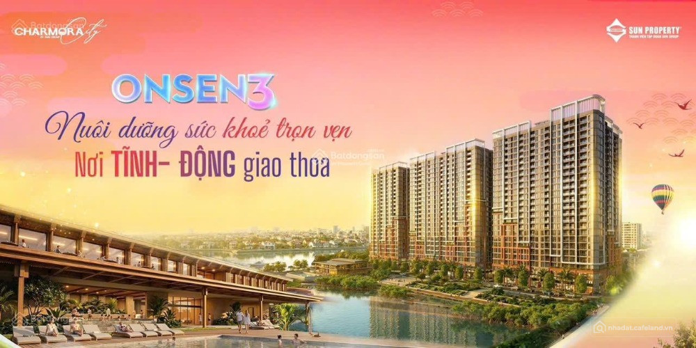 Bán căn hộ 1PN + Onsen 3 Charmora City tầng trung view sông đẹp - Chỉ 3,09 tỷ