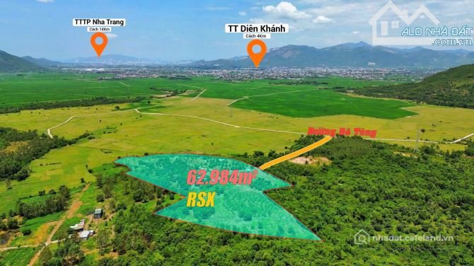 Bán đất nông, lâm nghiệp: Bán Nhanh Faml Hơn 6Ha View Đồng Thị Trấn - Diên Sơn D