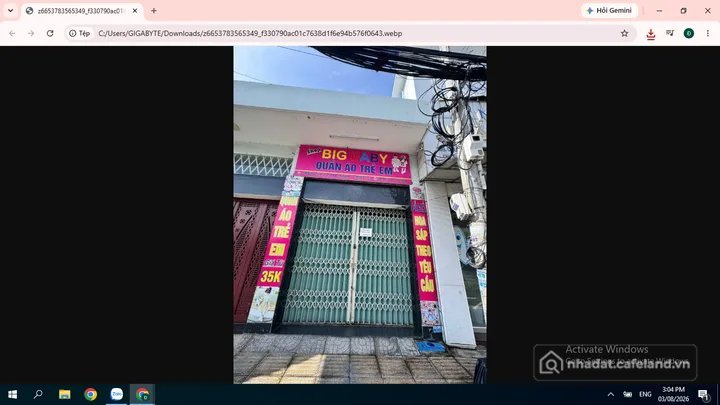 Cho thuê mặt bằng: Cho thuê mặt bằng: Cho thuê Mặt bằng kinh doanh 15m2 giá 3.5
