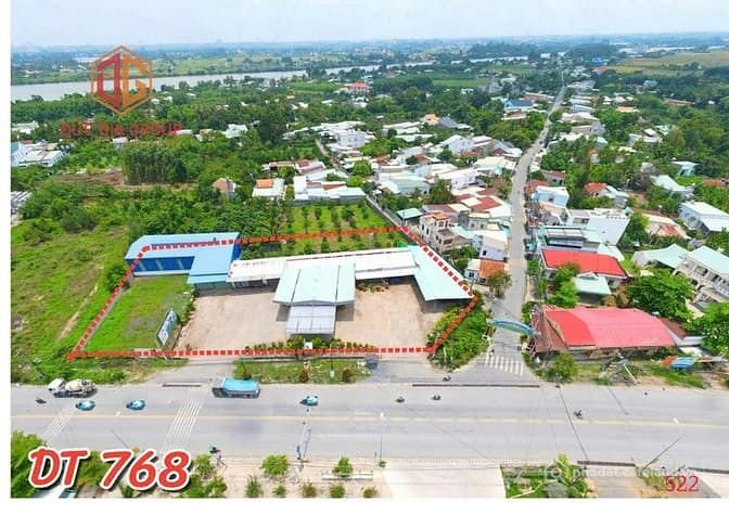 Bán đất thổ cư: Bán cây xăng 4369m2 mặt tiền đường ĐT-768 đang cho thuê 1 tỷ/năm